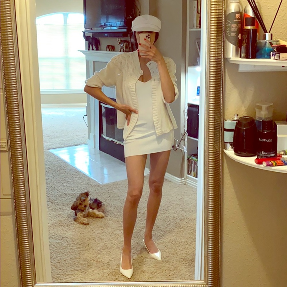 Vintage Knit cardigan $50  and dress $40